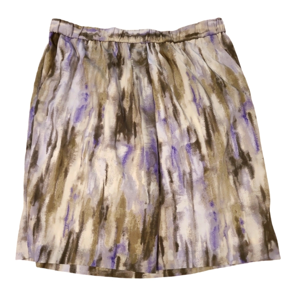 Chicos Watercolor Midi Skirt Sz 3 or 16